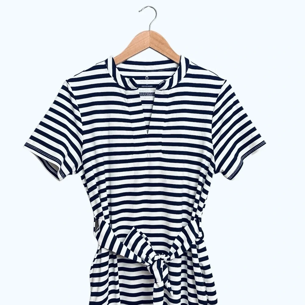 Dudley Stephens Sconset Maxi Dress in Navy & White - Picture 4 of 8